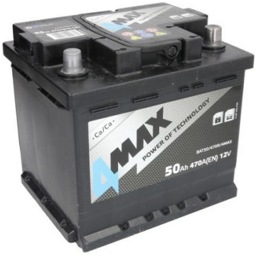 Akumulators 50Ah 470A 12V 4Max 4 MAX