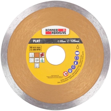 Dimanta griešanas disks KONNER 125mm, ar dzesēšanu