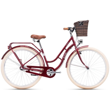 CTM SUMMER CITY 28" sieviešu velosipēds - burgundi