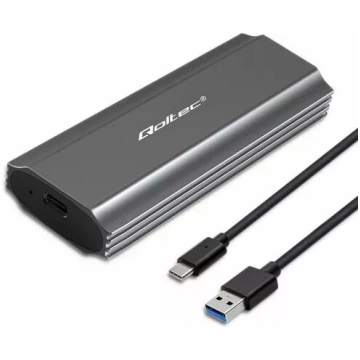 SSD korpuss Qoltec 52271 Pelēks M.2 2TB 10 Gbit/s 