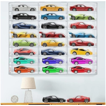 Juexica Clear Acrylic Toy Car Display Case 24 slot