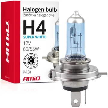 Auto halogēna spuldze H4, 12V, 60/55W, UV filter (