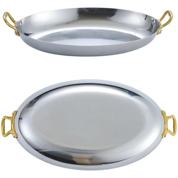SVRITE Ovāla nerūsējošā tērauda plate, zivju šķīvi