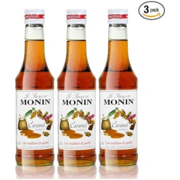 MONIN karameles sīrups, 250 ml pudele, 3 gab. iepa