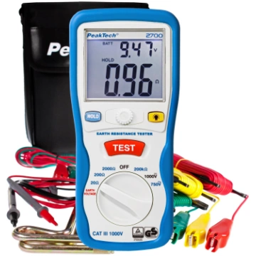 «PeakTech P 2700» Digital earth tester, 0-2000Ω, C