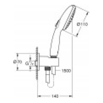 Grohe Tempesta 110 dušas komplekts Dušas [Zestaw p