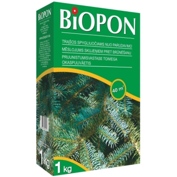Egļu mēslojuma granulas pret brūnēšanu BIOPON, 1 k