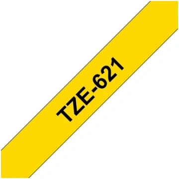 Brother Labelling Tape 9mm, Black on yellow, TZe, 