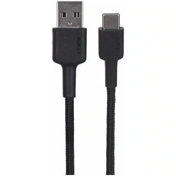 USB A uz USB-C kabelis AUKEY CB-CD30 0,9 m — Melns