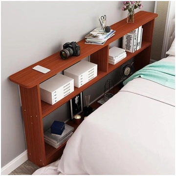 Retro Walnut Sofa Back Console Table with 3 Layers