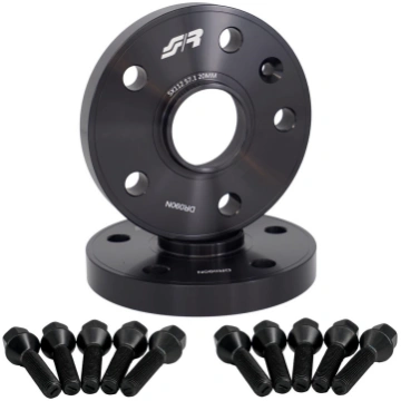 2 wheel spacers black 20mm 5x112 center hole 57,1 