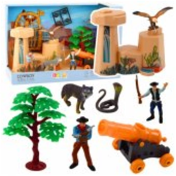LEAN Toys Cowboy Set Figures Wild West Cowboy Boat