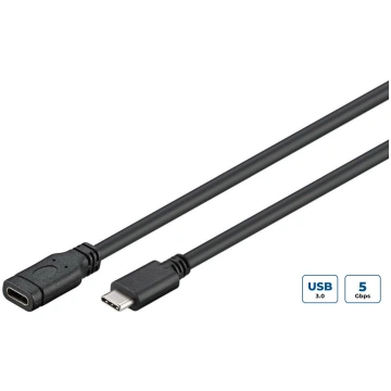 MicroConnect USB-C 3.2 Gen 1 Extension Cable, 0.5m