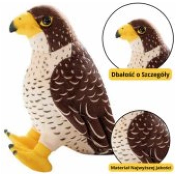 LEAN Toys Plush Toy Falcon Bird Brown 30cm Mīkstā 