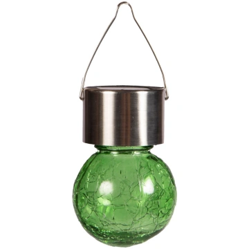Solārā lampa LED TH042C, 6x6x8.5cm, zaļa Cits