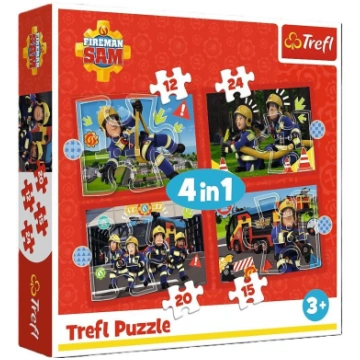 Puzle 4in1 Trefl The Adventures Of Fireman Sam 346