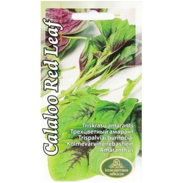 Amarants trīskrāsu Calaloo Red Leaf sēklas 1gr Kur