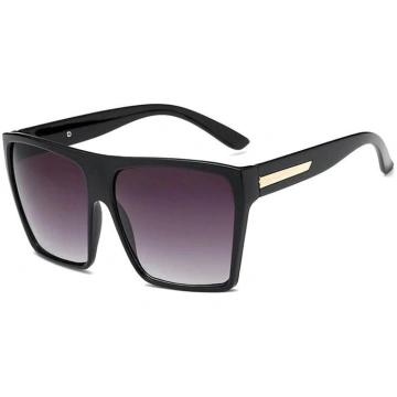 Sieviešu kvadrātveida, lielas, melnas saulesbrille