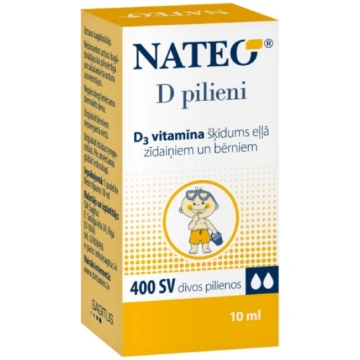 NATEO D pilieni zīdaiņiem un bērniem 10 ml