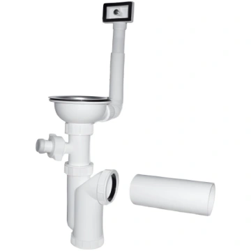 Sifons virtuves izlietnei 115 1/2X50mm ar izpludi 