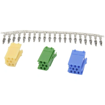 ISO mini plug 3x housing + pins OEM 00781