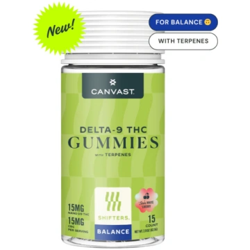 Balance Nano THC Gummies Sour White Cherry Canvast