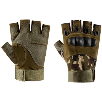 Camouflage Fingerless / L Motorcycle Gloves Men Ta