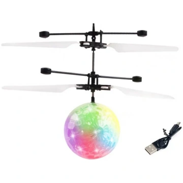 Mini helikopters ar žestu sensoru - lidojošas LED