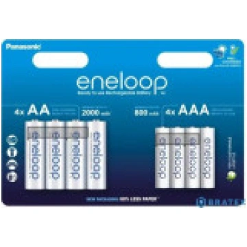 Panasonic Eneloop AA R6 2000mAh akumulators 8 gab.