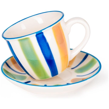 Tasīte ar apakštasīti 220 ml (porcelāns) Fissman 1