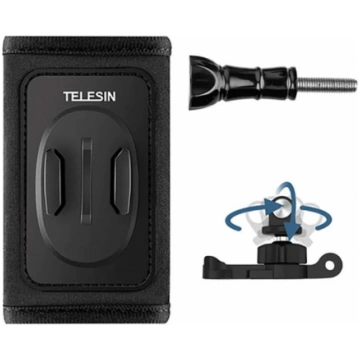 Telesin backpack strap mount kit with 360° J-hook 