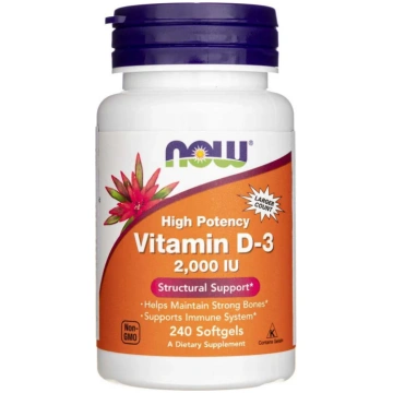 Now Foods D3 vitamīns 2000 SV - 240 mīkstās kapsul