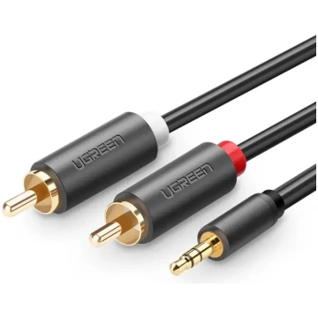 Ugreen AV102 3.5mm Mini Jack uz 2x RCA audio kabel