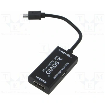 Adapter; HDMI socket,USB B micro plug; Connector c