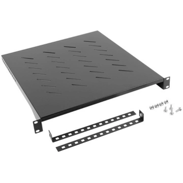 LANBERG 19" Fixed Rack Shelf 1U 483x500mm black AK