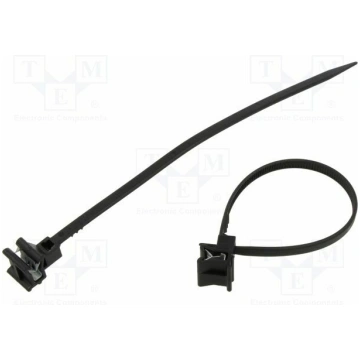 Cable tie; L: 180mm; W: 4.8mm; black; Grip capac: 