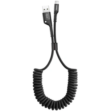 Baseus Spring-loaded cable Lightning 1m 2A (black)