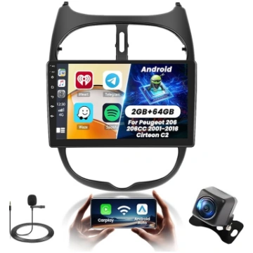 Fuluku 2+64G Android autoradio Peugeot 206/206CC 2