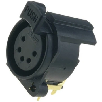 Connector: XLR; socket; female; 5A; PIN: 5; angled