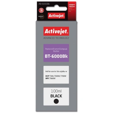 Activejet AB-6000Bk (replacement Brother BT-6000BK