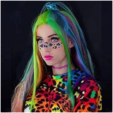 Karissa Rainbow Long Synthetic Lace Front parūkas