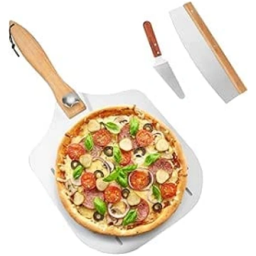 Pizzaschaufel-Set aus Aluminium mit faltbarem Grif