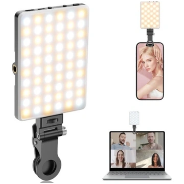Uzlādējama telefona selfiju gaisma, 60 LED, piespr