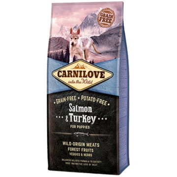 CARNILOVE Salmon & Turkey Puppy 12kg barība suņiem