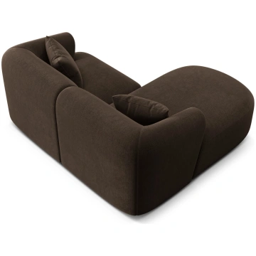 Velvet Modular Left Corner Sofa, "Campi", 3 Seats,