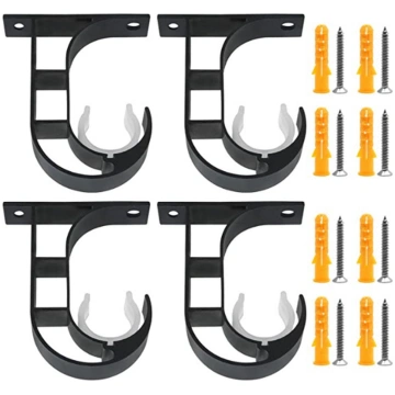 4 Set Curtain Rod Bracket Thickened Aluminum Alloy