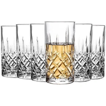 Collins Highball glāzes dzērieniem, ūdenim, alum, 