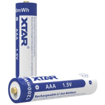 R03 / AAA 1,5 V Xtar 750 mAh uzlādējamās baterijas