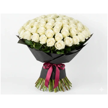 Mazzo di rose bianche Colombiane giganti Flowers P