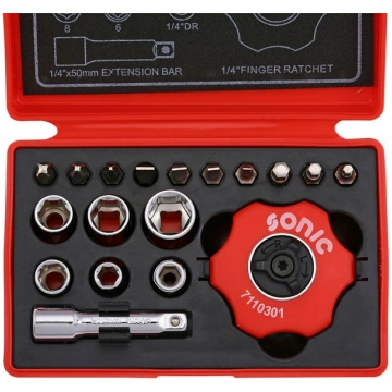 1/4" Instrumentu komplekts jaukts 19 gab. plastmas